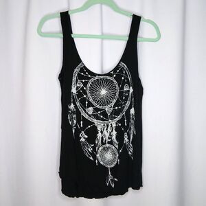 Sweet Claire Rayon Tank Top Lghtwght Oversized Dreamcatcher Graphic Womens Small